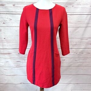 Boden Post Box Red & Ruby Ring Anita Pocket Ottoman Tunic Pocket Dress